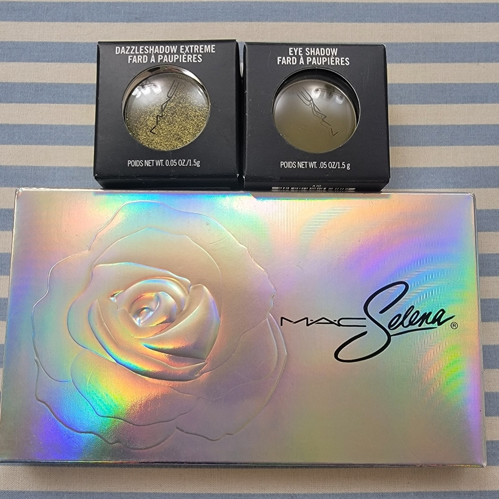 MAC Special Edition Selena Collection and 2 other regular eyeshadows.